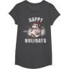 image:imageStar Wars Christmas BB8 amp Porgs Happy Holidays TShirtDark Heather Grey