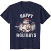 image:imageStar Wars Christmas BB8 amp Porgs Happy Holidays TShirtNavy Blue