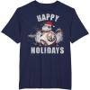 image:imageStar Wars Christmas BB8 amp Porgs Happy Holidays TShirtNavy Blue