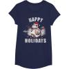 image:imageStar Wars Christmas BB8 amp Porgs Happy Holidays TShirtNavy Blue