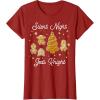 image:imageStar Wars Christmas Silent Night Jedi Knight Gingerbread TShirtCranberry Red