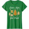 image:imageStar Wars Christmas Silent Night Jedi Knight Gingerbread TShirtKelly Green