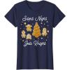 image:imageStar Wars Christmas Silent Night Jedi Knight Gingerbread TShirtNavy Blue