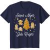image:imageStar Wars Christmas Silent Night Jedi Knight Gingerbread TShirtNavy Blue