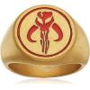 image:imageStar Wars Jewelry Mandalorian Symbol GoldPlated Matte Finish Mens Ring