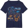 image:imageStar Wars Last Jedi R2D2 BB8 Droid Schematic TShirt TShirtNavy Blue