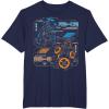 image:imageStar Wars Last Jedi R2D2 BB8 Droid Schematic TShirt TShirtNavy Blue