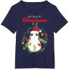 image:imageStar Wars Porg All I Want Christmas Holiday Graphic TShirt TShirtNavy Blue