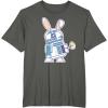 image:imageStar Wars R2D2 Droid Cute Pastel Easter Bunny Costume amp Egg TShirtAsphalt Grey
