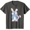 image:imageStar Wars R2D2 Droid Cute Pastel Easter Bunny Costume amp Egg TShirtAsphalt Grey