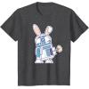 image:imageStar Wars R2D2 Droid Cute Pastel Easter Bunny Costume amp Egg TShirtDark Heather Grey