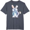 image:imageStar Wars R2D2 Droid Cute Pastel Easter Bunny Costume amp Egg TShirtHeather Blue