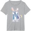 image:imageStar Wars R2D2 Droid Cute Pastel Easter Bunny Costume amp Egg TShirtHeather Grey