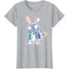 image:imageStar Wars R2D2 Droid Cute Pastel Easter Bunny Costume amp Egg TShirtHeather Grey