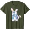 image:imageStar Wars R2D2 Droid Cute Pastel Easter Bunny Costume amp Egg TShirtOlive Green