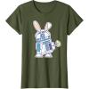 image:imageStar Wars R2D2 Droid Cute Pastel Easter Bunny Costume amp Egg TShirtOlive Green