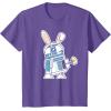 image:imageStar Wars R2D2 Droid Cute Pastel Easter Bunny Costume amp Egg TShirtPurple Heather