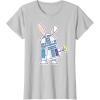 image:imageStar Wars R2D2 Droid Cute Pastel Easter Bunny Costume amp Egg TShirtSilver Grey