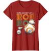 image:imageStar Wars Rise of Skywalker BB8 and DO Droid TShirtCranberry Red