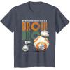 image:imageStar Wars Rise of Skywalker BB8 and DO Droid TShirtHeather Blue