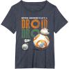 image:imageStar Wars Rise of Skywalker BB8 and DO Droid TShirtHeather Blue