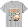 image:imageStar Wars Rise of Skywalker BB8 and DO Droid TShirtSilver Grey