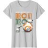 image:imageStar Wars Rise of Skywalker BB8 and DO Droid TShirtSilver Grey