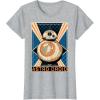 image:imageStar Wars The Force Awakens BB8 Astro Droid Poster TShirtHeather Grey