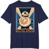 image:imageStar Wars The Force Awakens BB8 Astro Droid Poster TShirtNavy Blue