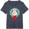 image:imageStar Wars The Force Awakens Christmas Crown BB8 Chest Logo TShirtHeather Blue
