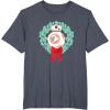 image:imageStar Wars The Force Awakens Christmas Crown BB8 Chest Logo TShirtHeather Blue