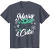 image:imageStar Wars The Mandalorian Christmas The Child Merry amp Cute TShirtHeather Blue