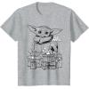 image:imageStar Wars The Mandalorian Christmas The Child Presents TShirtHeather Grey