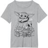 image:imageStar Wars The Mandalorian Christmas The Child Presents TShirtHeather Grey