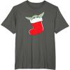 image:imageStar Wars The Mandalorian Grogu Christmas Holiday Stocking TShirtAsphalt Grey
