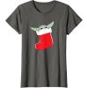 image:imageStar Wars The Mandalorian Grogu Christmas Holiday Stocking TShirtAsphalt Grey