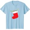image:imageStar Wars The Mandalorian Grogu Christmas Holiday Stocking TShirtBaby Blue