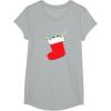 image:imageStar Wars The Mandalorian Grogu Christmas Holiday Stocking TShirtHeather Grey