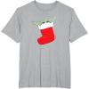 image:imageStar Wars The Mandalorian Grogu Christmas Holiday Stocking TShirtHeather Grey