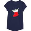 image:imageStar Wars The Mandalorian Grogu Christmas Holiday Stocking TShirtNavy Blue