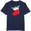 image:imageStar Wars The Mandalorian Grogu Christmas Holiday Stocking TShirtNavy Blue