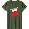 image:imageStar Wars The Mandalorian Grogu Christmas Holiday Stocking TShirtOlive Green