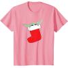 image:imageStar Wars The Mandalorian Grogu Christmas Holiday Stocking TShirtPink