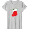 image:imageStar Wars The Mandalorian Grogu Christmas Holiday Stocking TShirtSilver Grey