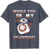 image:imageStar Wars BB8 BB My Valentine Hearts Graphic TShirt TShirtHeather Blue