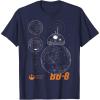 image:imageStar Wars BB8 Outlined Schematic TShirtNavy Blue