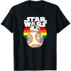 image:imageStar Wars BB8 Rainbow Circle Background TShirtBlack