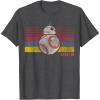 image:imageStar Wars BB8 Retro Stripes Episode 7 Graphic TShirtDark Heather Grey