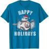 image:imageStar Wars Christmas BB8 amp Porgs Happy Holidays TShirtSapphire Blue