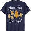image:imageStar Wars Christmas Silent Night Jedi Knight Gingerbread TShirtNavy Blue
